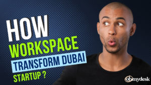 Man surprised by how flexible workspace solutions transform productivity for startups and SMEs in Dubai